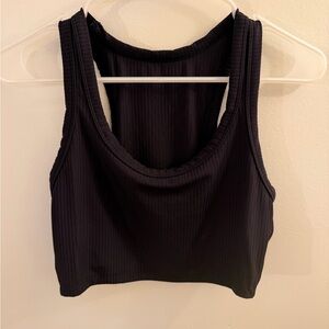 All in Motion Black Ribbed Crop Top